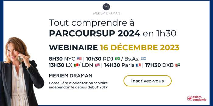 Webinaire : Tout comprendre à PARCOURSUP 2024 